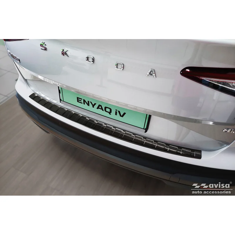 Avisa RVS Achterbumperprotector passend voor Skoda Enyaq iV 2020- excl. Coupe - Zwart
