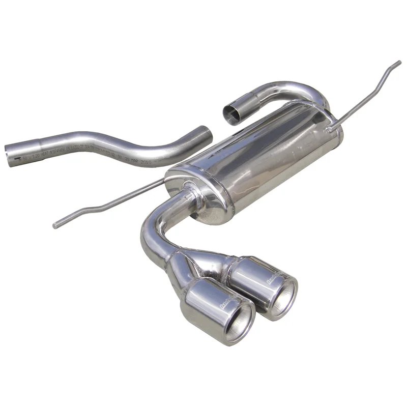 InoXcar 100% RVS Sportuitlaat passend voor Seat Leon 1P 2.0 TFSi Cupra (240pk) 2005- 2x80mm