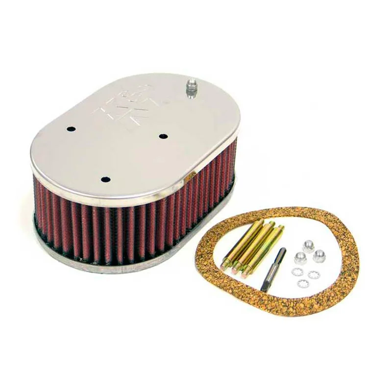 K&N carburateur luchtfilter ovaal klein passend voor Pierburg 2E, Montagehoogte 65mm (excl Ford) (56-9159)