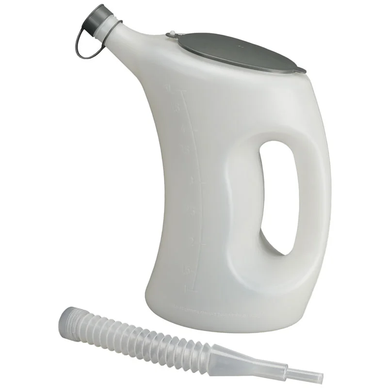 Pressol 07 625 Maatbeker met deksel FLA 5 L wit/transparant - flexibele tuit 160 mm