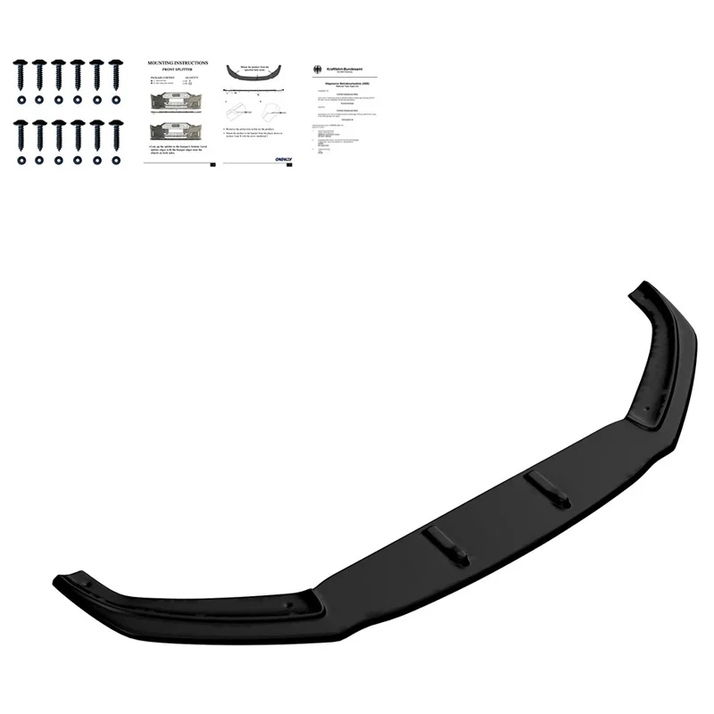 Oneway Voorspoilerlip passend voor Audi TT RS 8S 2016-2020 – Glanzend zwart