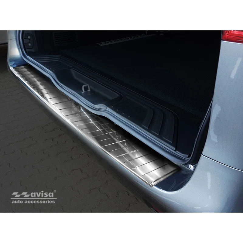 Avisa RVS Achterbumperprotector passend voor Mercedes Vito & V-Klasse 2014-2019 & Facelift 2019- - Zilver - Lange versie