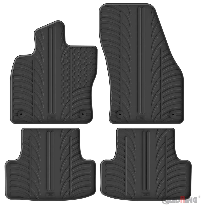 Gledring Rubbermatten passend voor Skoda Karoq 7/2017- (T profiel 4-delig + montageclips)