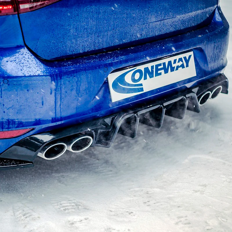 Oneway Achterbumperskirt (Diffuser) passend voor Volkswagen Golf VII HB R 2013-2016 – Glanzend zwart