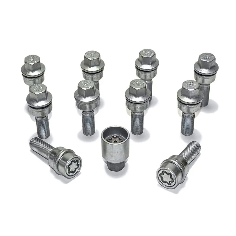 H&R Wielboutenset bolkonisch met beweegbare ring R14 M14x1.50 – Lengte 30mm – 10 stuks (bv. passend voor Audi Q3, Q5) – incl. wielsloten