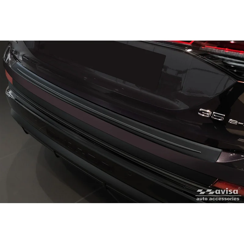 Avisa RVS Achterbumperprotector passend voor Audi Q4 e-tron (F4B) & Q4 e-tron Sportback (F4N) 2021- - Matzwart