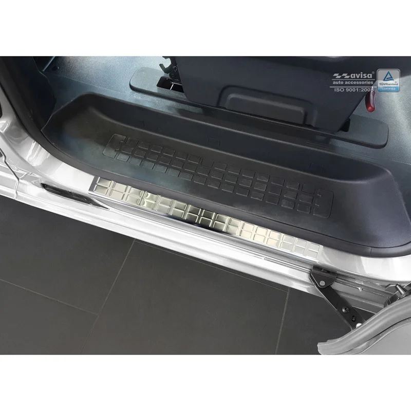 Avisa RVS Instaplijsten passend voor Citroën Spacetourer / Peugeot Traveller / Peugeot Expert / Toyota Proace 2016- / Opel Zafira Life 2019- / Fiat Ulysse 2022- - 'Rectangles' - 2-delig achterschuifdeuren