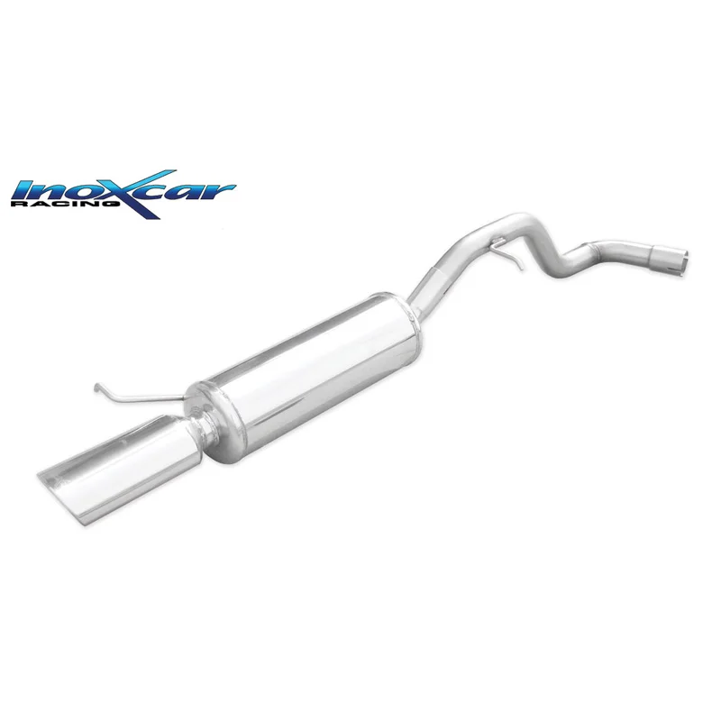 InoXcar 100% RVS Sportuitlaat passend voor Seat Leon 1M 1.9 TDI 130pk 2000- 1x120x80mm