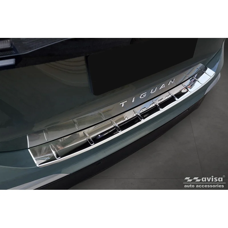Avisa RVS Achterbumperprotector passend voor Volkswagen Tiguan (CT1) 2024- - Glanzend Zilver