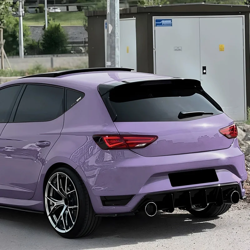 AutoStyle Dakspoiler passend voor Seat Leon 5F 5-deurs 2013-2020 3-delig (ABS Glanzend zwart)