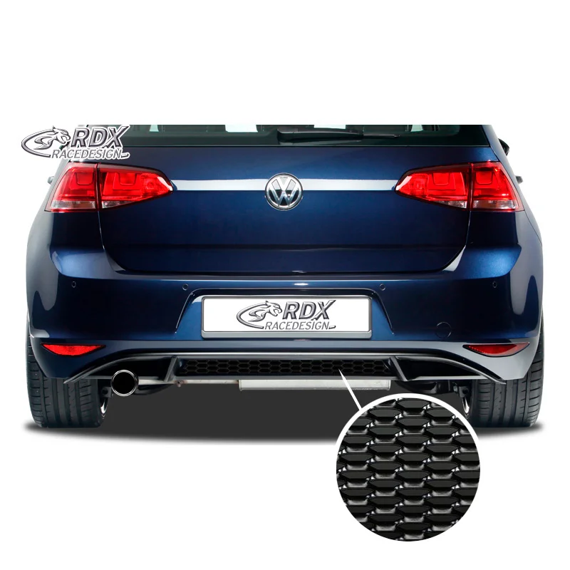 RDX Achterskirt ‘Diffusor’ passend voor Volkswagen Golf VII HB 3/5-deurs 2012- ‘GTI-Look’ excl. GTi/GTD (PUR)