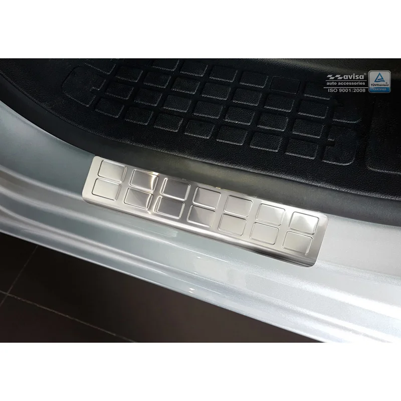 Avisa RVS Instaplijsten passend voor Citroën Jumpy & Spacetourer / Peugeot Expert & Traveller / Toyota Proace 2016- / Opel Vivaro / Zafira Life 2019- & Fiat Scudo / Ulysse 2022- - 'Rectangles' - 2-delig voorportieren