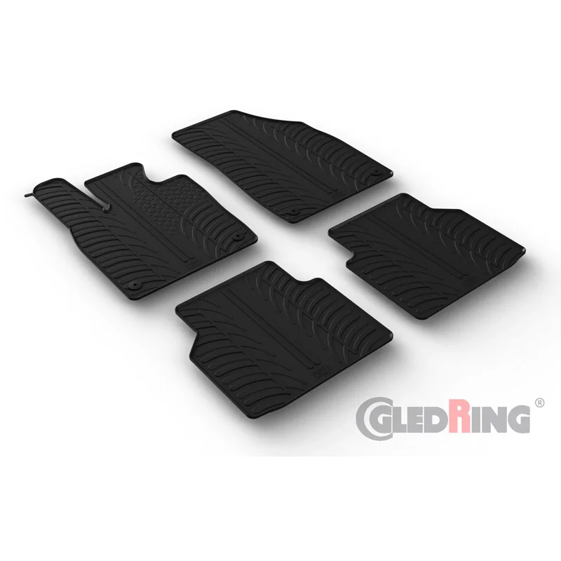 Gledring Rubbermatten passend voor Volkswagen ID.4 2020- & ID.5 2021- (T profiel 4-delig + montageclips)