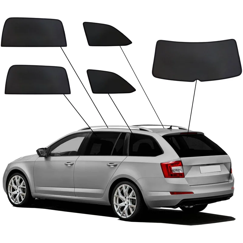 SunClip Zicht- & Zonwering passend voor Skoda Octavia III (5E) Kombi 2013-2017 & Facelift 2017-2020