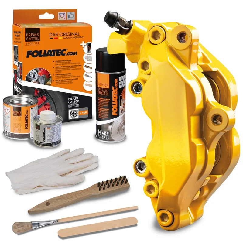 Foliatec Remklauwlakset – Performance Geel Glanzend – 3 Componenten