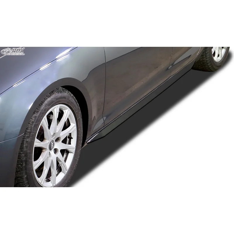 RDX Sideskirts ‘Slim’ passend voor Audi A4 B9 Sedan/Avant 2015-2019 & FL 2019- (ABS zwart glanzend)