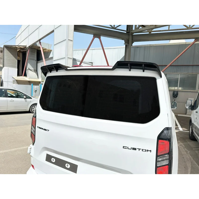 Motordrome Dakspoiler passend voor Ford Transit Custom (V710) 2023- & Volkswagen Transporter T7 2024- (met achterklep) (PU)