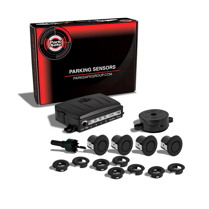 ParkSafe ‘Multi-Angle’ Achteruitrijdradar (geschikt voor trekhaak) incl. 4 Matzwarte Sensoren/Buzzer (12/24V)