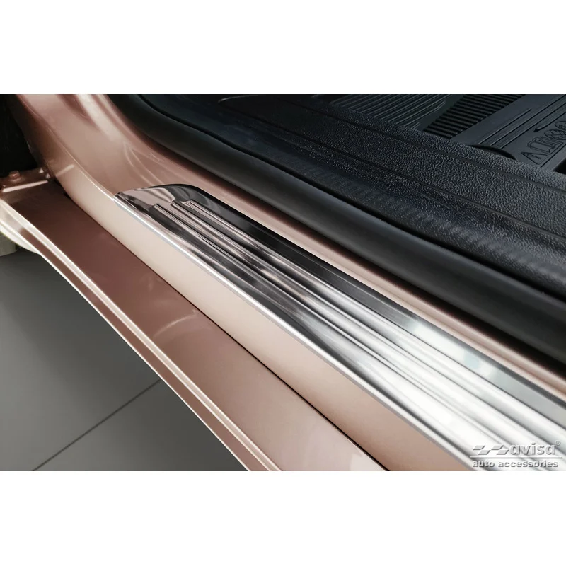Avisa RVS Instaplijsten passend voor Fiat 500e Berlina, 3+1 & Cabrio 2020- / 500 FL 2015- 3-deurs - 2-delig