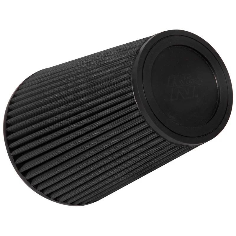 K&N Universeel Dryflow Zwart Luchtfilter Conisch 127mm aansluiting, 165mm onder, 121mm top, 222mm hoogte (RU-3107HBK)