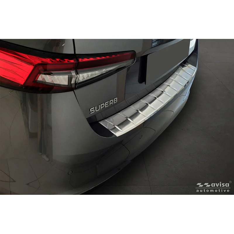 Avisa RVS Achterbumperprotector passend voor Skoda Superb IV Liftback 2024- - Zilver
