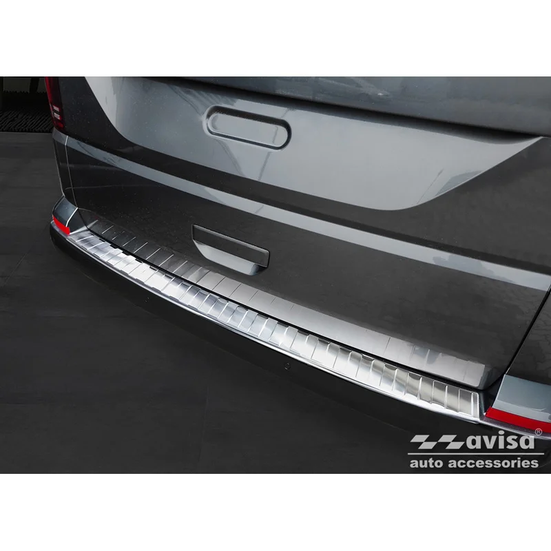 Avisa RVS Achterbumperprotector passend voor Volkswagen Caravelle T6 2015- & FL 2019- (met achterklep) - Zilver - Lange versie