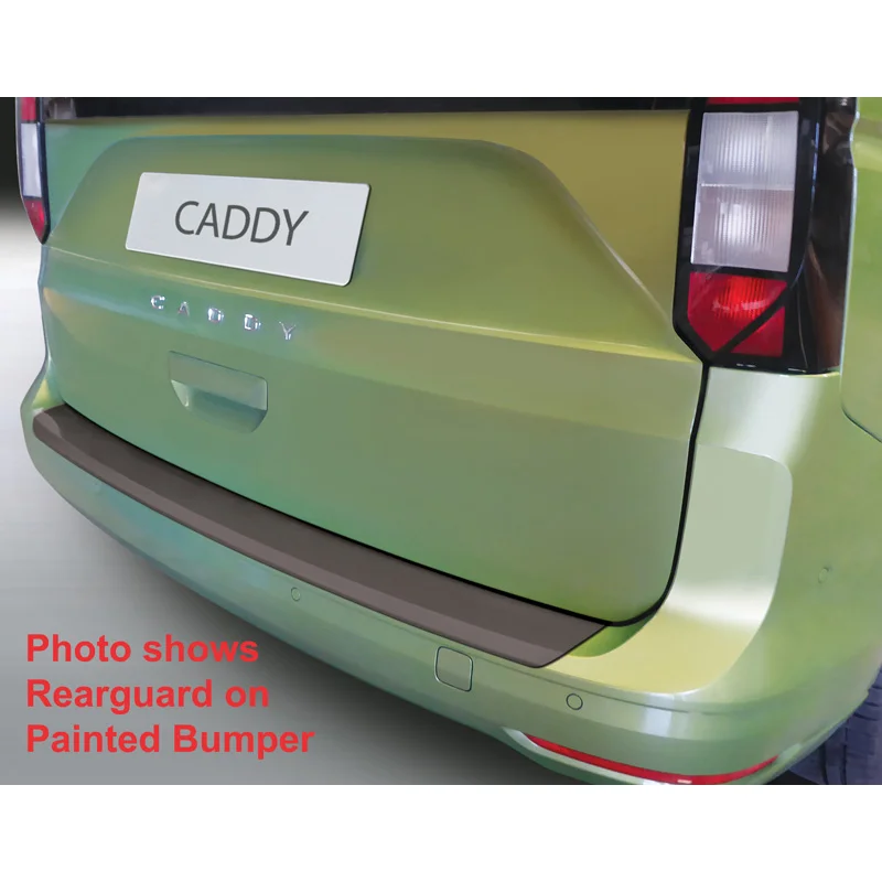 RGM ABS Achterbumper beschermlijst passend voor Volkswagen Caddy V Box/MPV 2020- (Achterklep of Achterdeuren) (Voor ongespoten bumpers) Zwart
