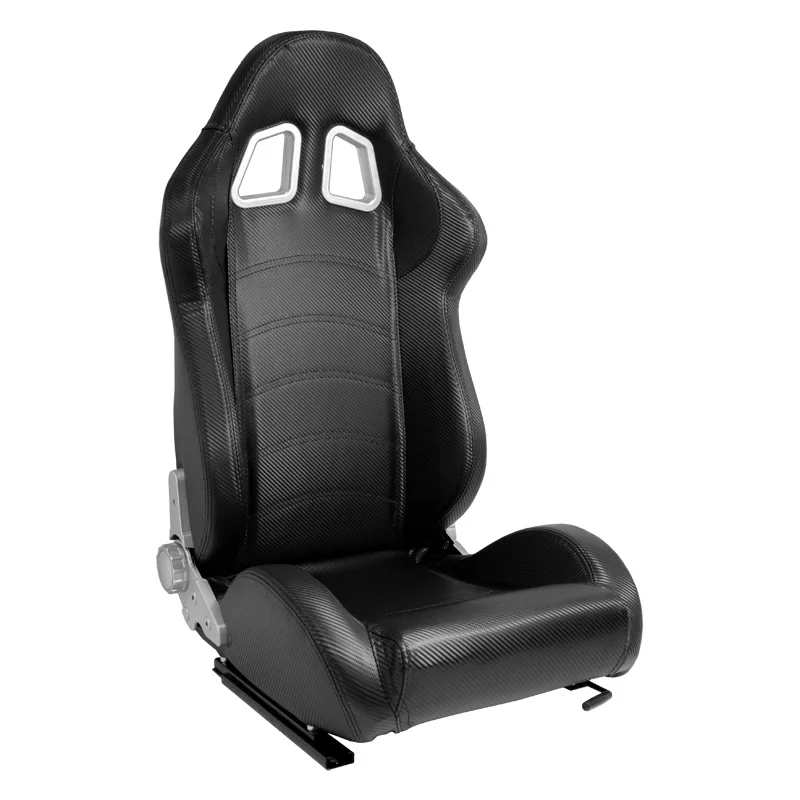 AutoStyle Sportstoel 'DS' - Carbon-Look Kunstleder - Dubbelzijdig verstelbare rugleuning - incl. sledes