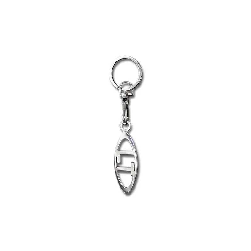 Avisa RVS sleutelhanger - 'LT' in Ovaal (Zilver)