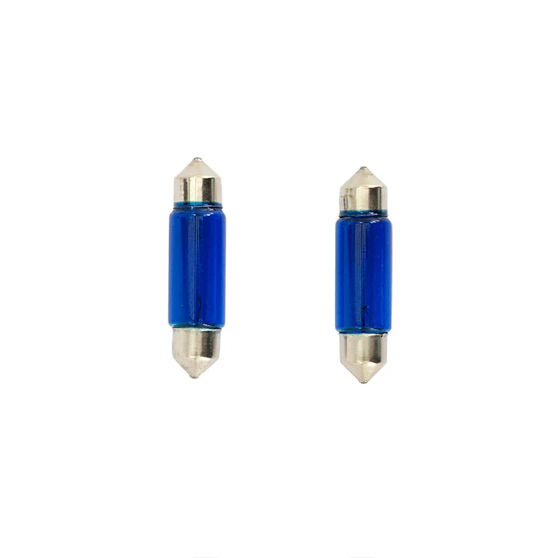 AutoStyle Festoon Lampen 10W/12V 11x39mm Blauw (Coated), set à 2 stuks