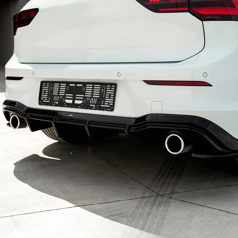 Oneway Achterbumperskirt (Diffuser) passend voor Volkswagen Golf VIII HB GTI 2020- – Glanzend zwart