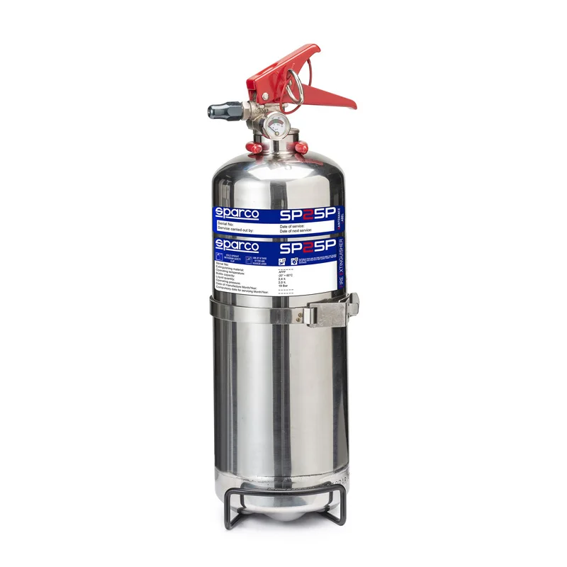 Sparco Performance 'hand-held' Brandblusser - 2 Liter - Chroom - Ø21cm x 44cm