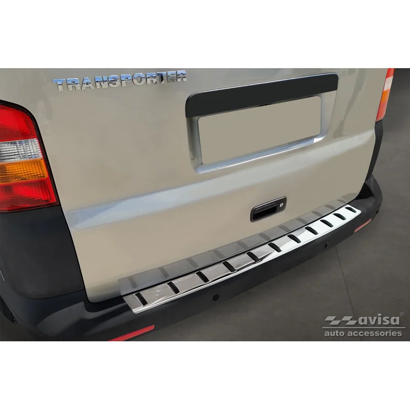 Avisa RVS Achterbumperprotector STRONG EDITION passend voor Volkswagen Transporter T5 2003-2015 incl. Multivan/Caravelle - Zilver