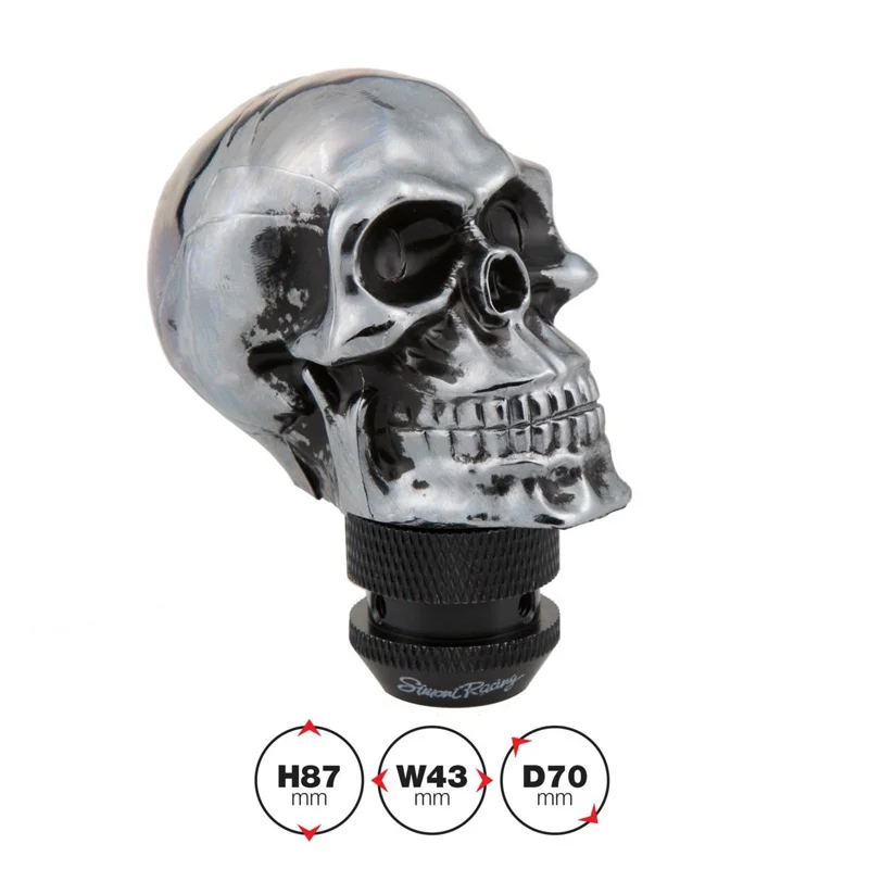 Simoni Racing Pookknop Skeletor - Zwart/Chroom