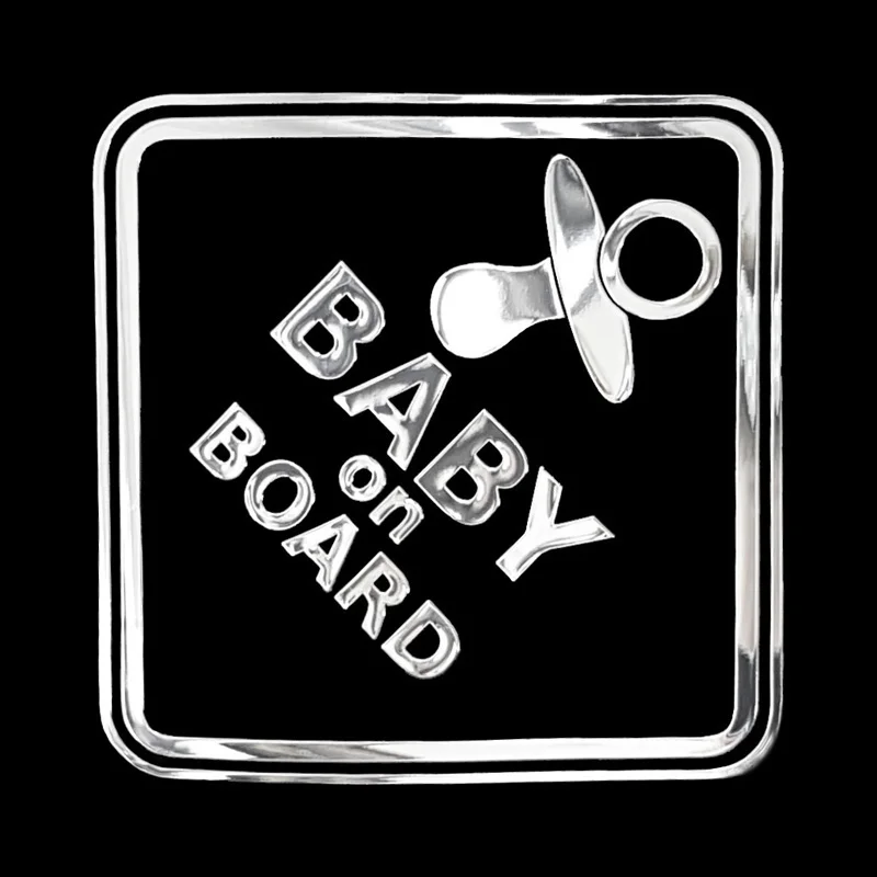 Avisa Nikkel Sticker 'BABY ON BOARD' - 70x70mm