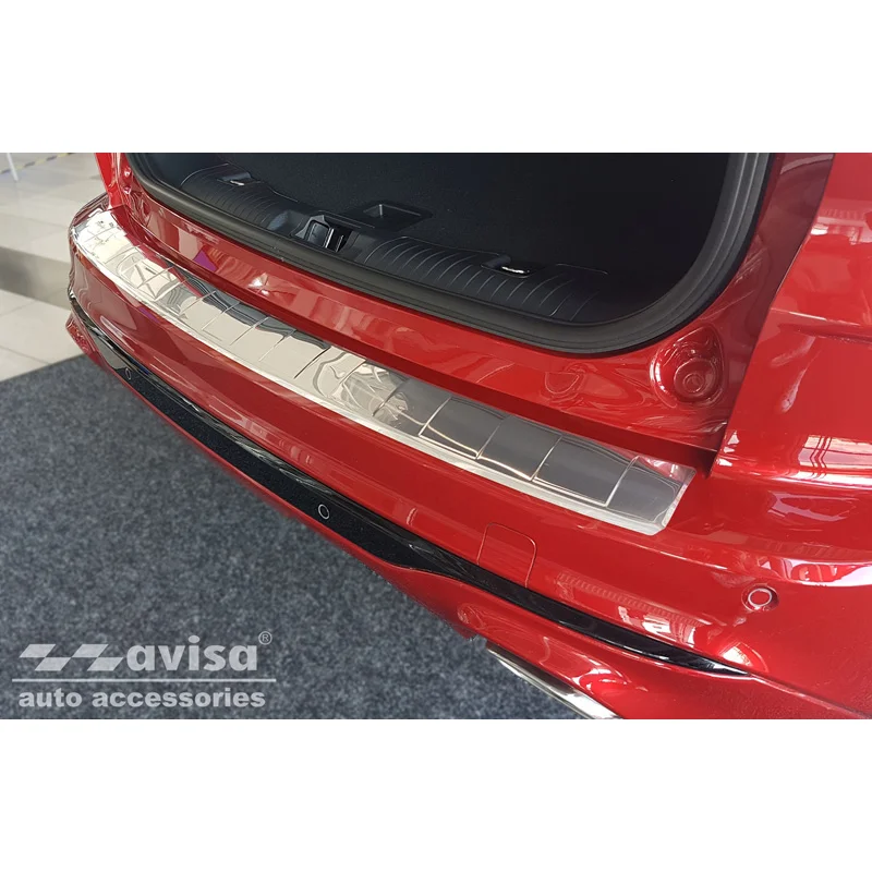 Avisa RVS Achterbumperprotector passend voor Ford Kuga III ST-Line/Vignale/Hybrid ST-Line 2019-2024 & FL 2024- - Zilver