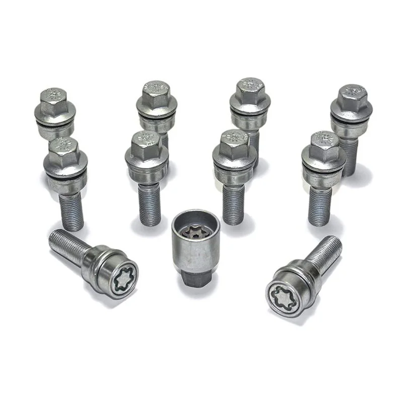 H&R Wielboutenset bolkonisch met beweegbare ring R14 M14x1.50 – Lengte 41mm – 10 stuks (bv. passend voor Audi Q3, Q5) – incl. wielsloten