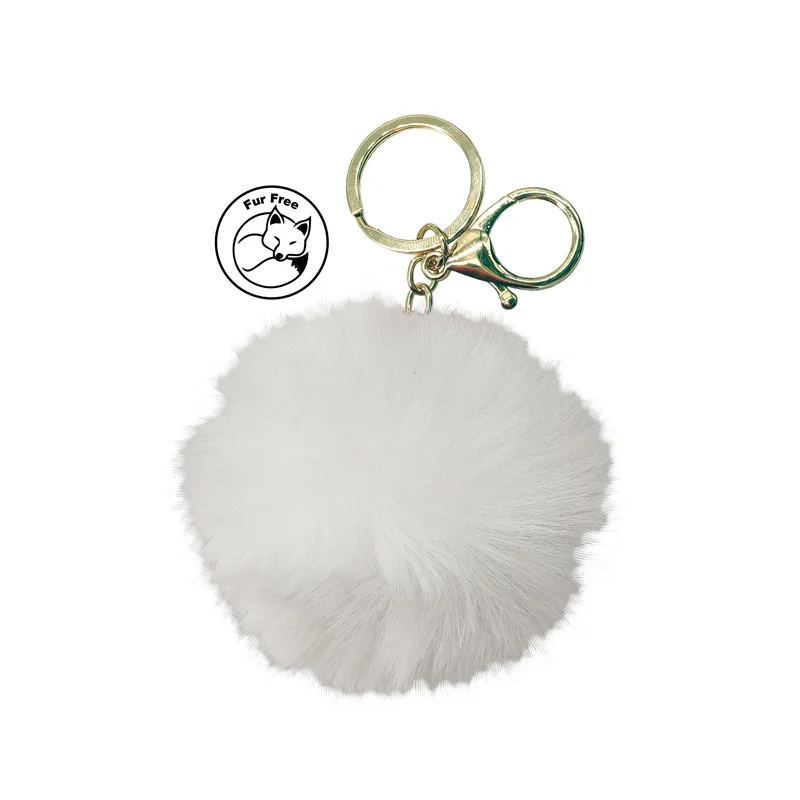 Simoni Racing Sleutelhanger Fluffy Fur - Wit