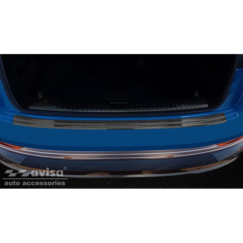 Avisa RVS Achterbumperprotector passend voor Audi E-Tron incl. Sportback 2018- - Zwart