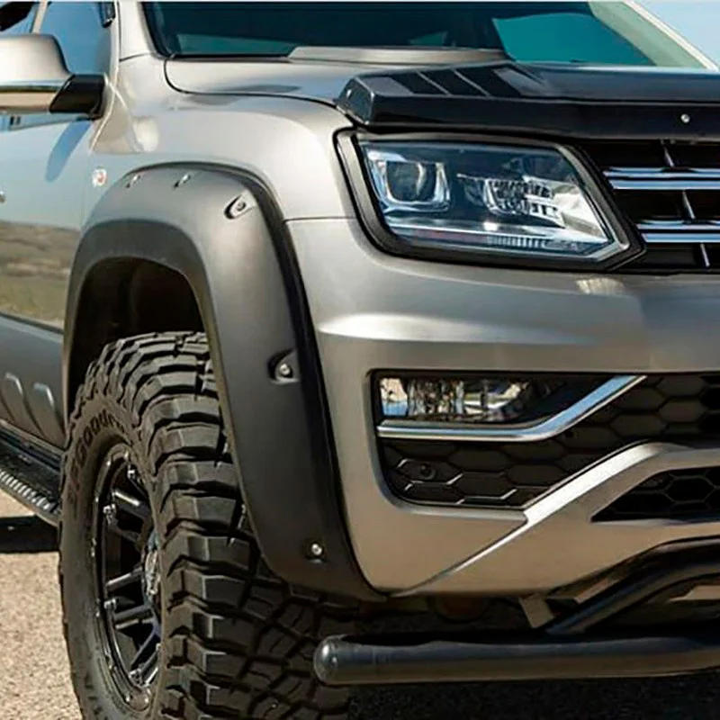 Oneway Set spatbordverbreders (Fender Flares) passend voor Volkswagen Amarok MK1 Facelift 2016-2022 – Matzwart