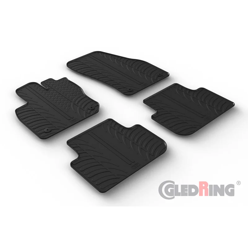 Gledring Rubbermatten passend voor Volkswagen Tiguan III (CT1) 2024- (T profiel 4-delig + montageclips)