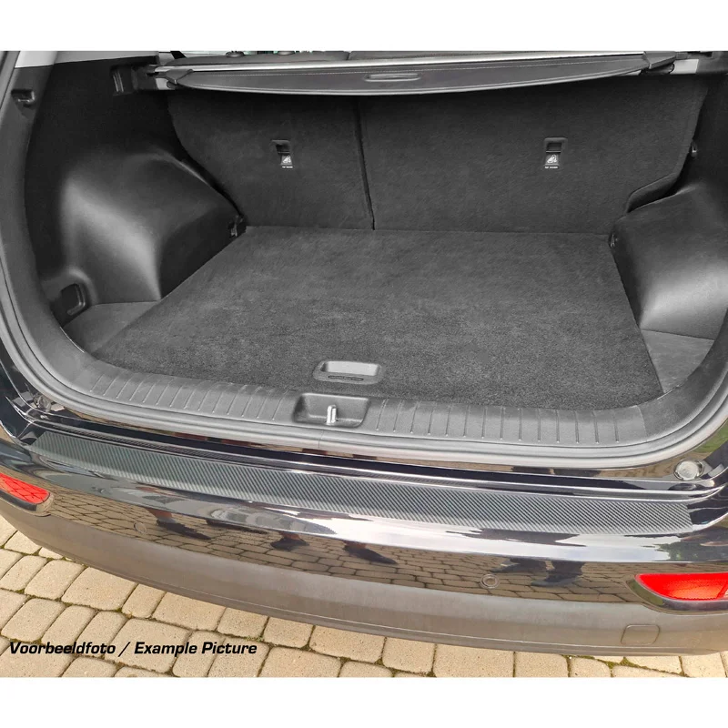 MAX6 Pasklare Achterbumperbeschermfolie passend voor Volkswagen Multivan T7 2021- - Carbon-look