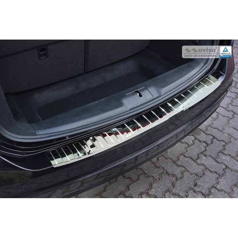 Avisa RVS Achterbumperprotector passend voor Seat Alhambra & Volkswagen Sharan II 2010- - Glanzend Zilver