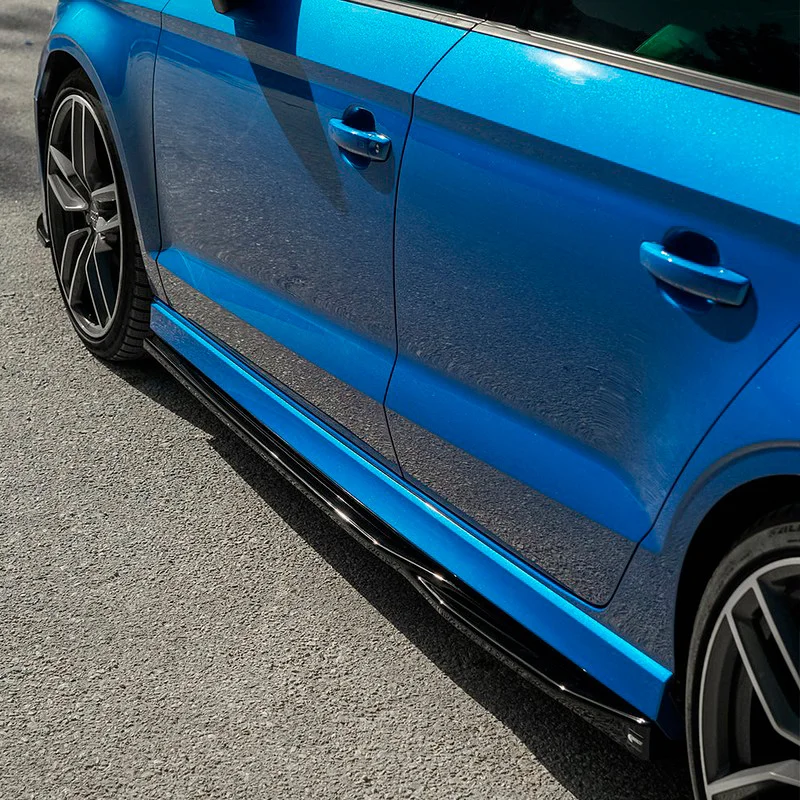 Oneway Set Sideskirts passend voor Audi A3 (8V) Sedan/Cabrio S-Line/S3 2013-2020 – Glanzend zwart