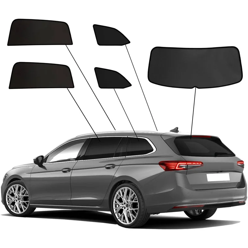 SunClip Zicht- & Zonwering passend voor Volkswagen Passat (CJ5) Variant 2023- & Skoda Superb IV Kombi 2024-
