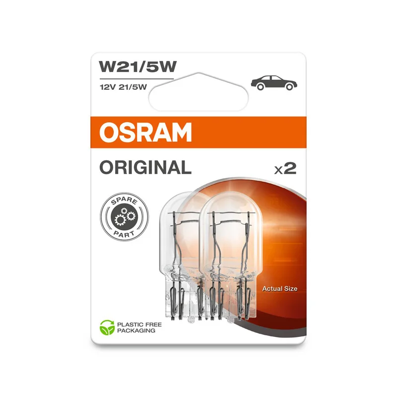 Osram Original Halogeen lampen - T20 W3x16Q - 12V/21-5W - set à 2 stuks