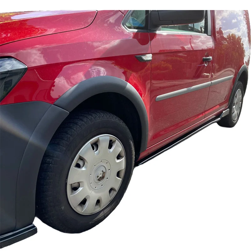 Oneway Set spatbordverbreders (Trims) passend voor Volkswagen Caddy MK4 2015-2020 (Korte wielbasis) – Matzwart