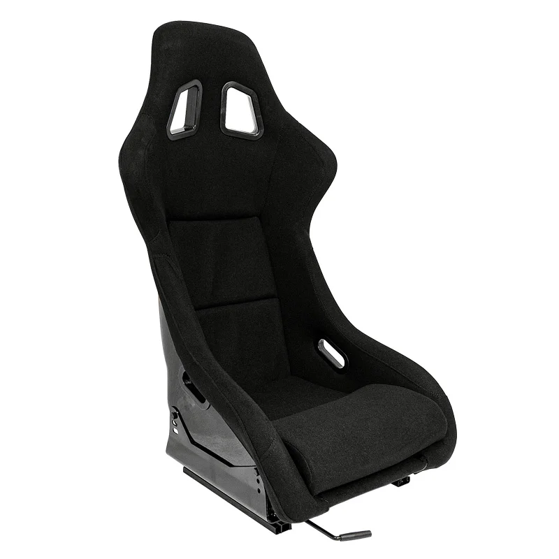 AutoStyle Sportstoel ‘MO’ – Zwart – Vaste polyester rugleuning – incl. sledes