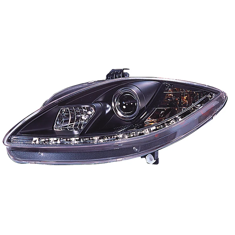 AutoStyle Set Koplampen in DRL-Look passend voor Seat Leon/Altea/Toledo 2005-2009 – Zwart
