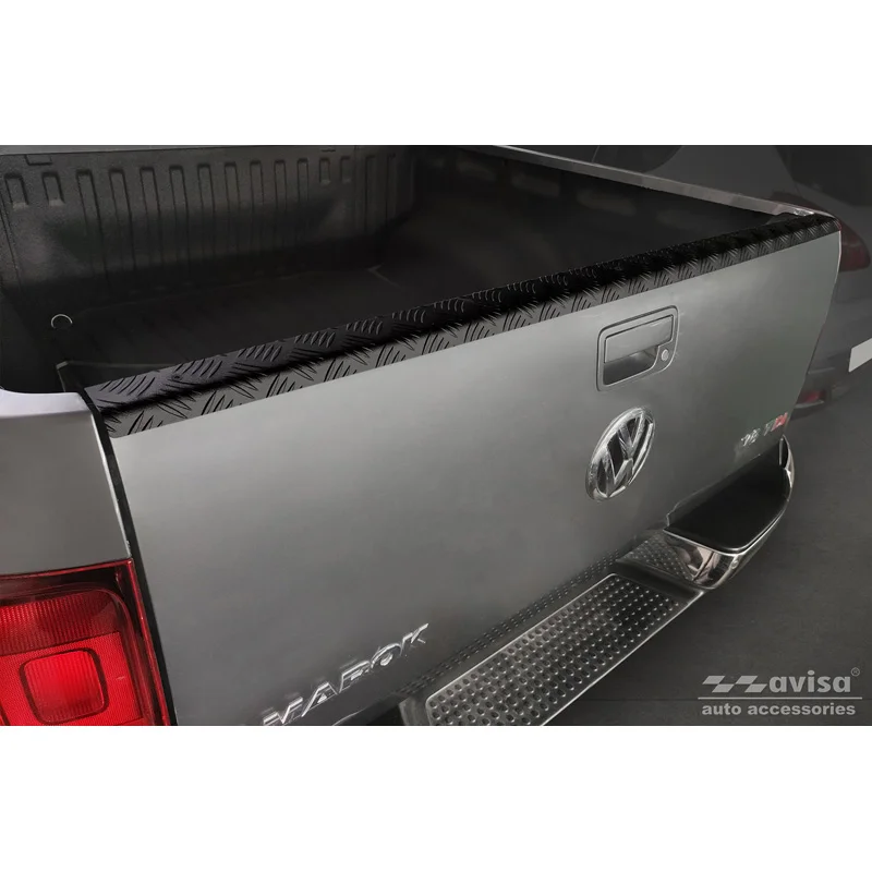 Avisa Aluminium Pickup Achterklep beschermlijst passend voor Volkswagen Amarok 2010- Zwart